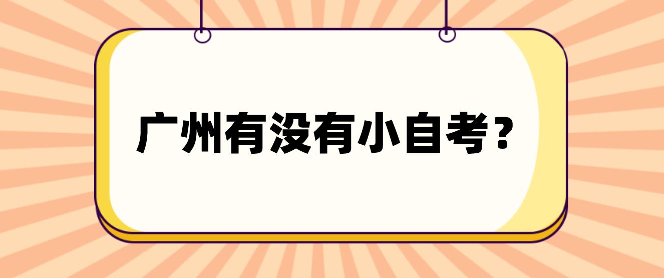 广州有没有小自考？