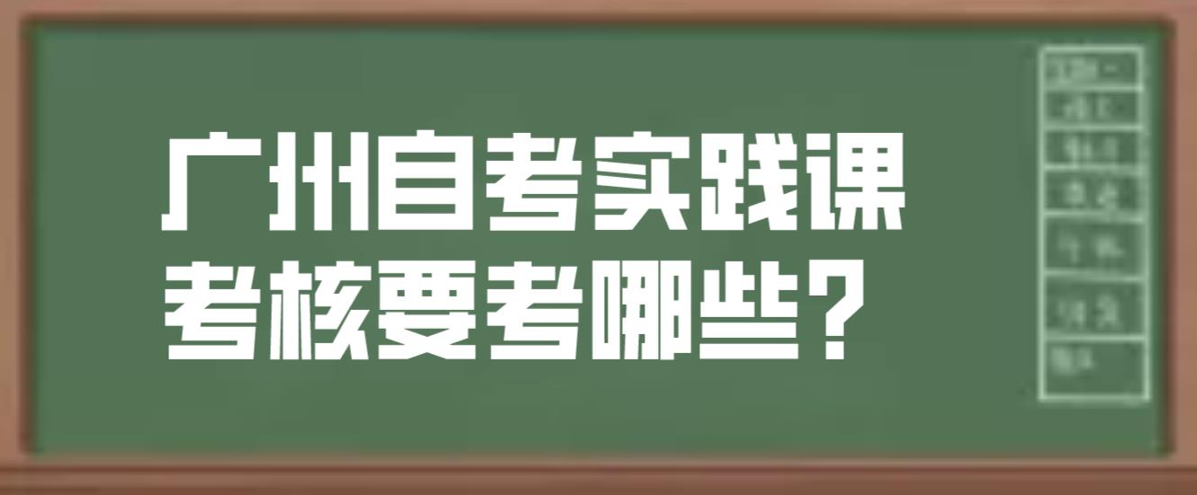 广州自考实践课考核要考哪些？