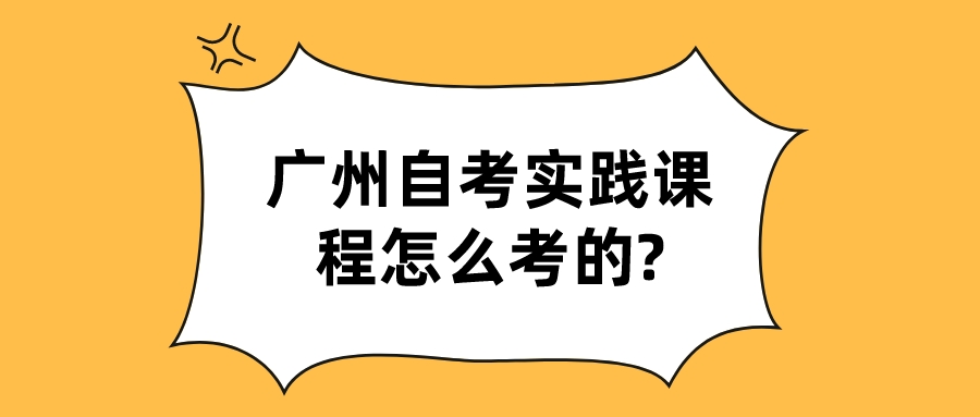 广州自考实践课程怎么考的?